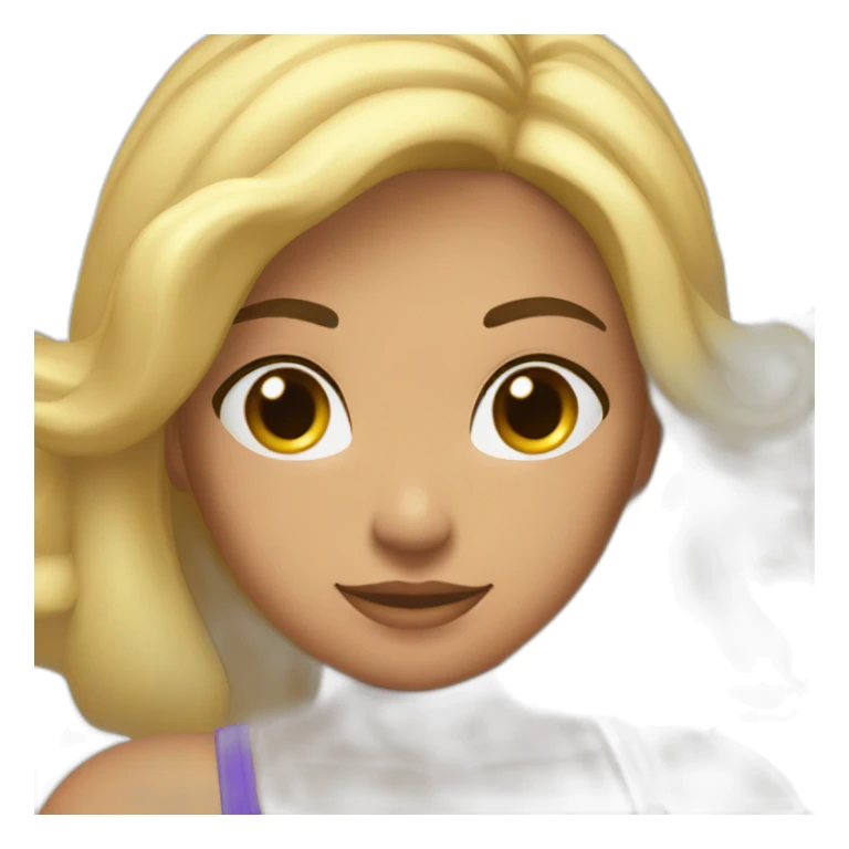 Slim-thicc Caucasian woman bikini pose (beach body, front view) sticker