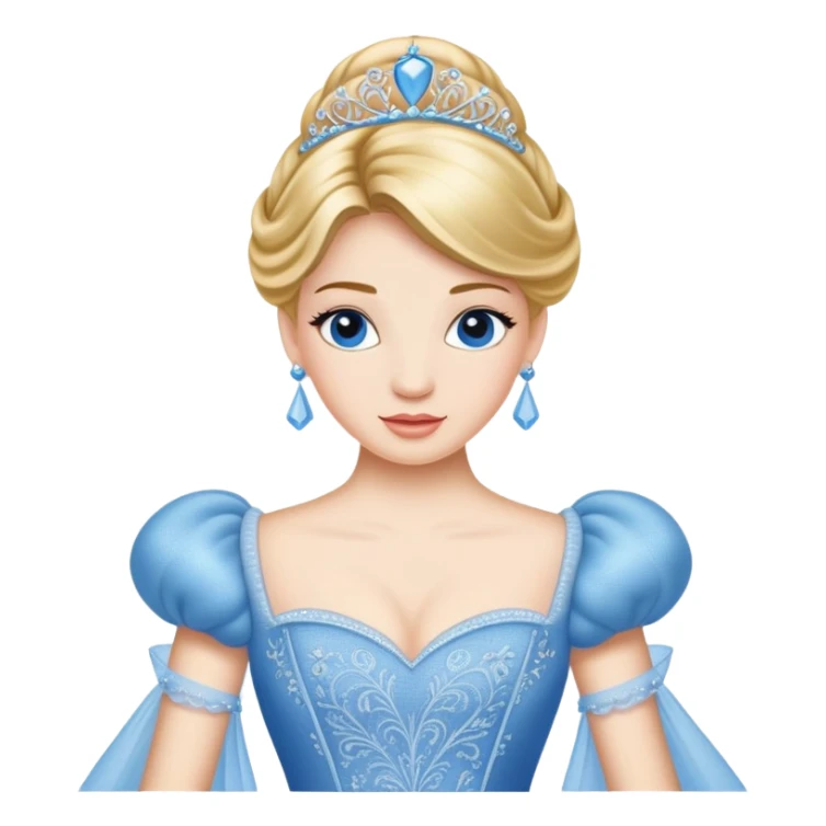 Cinderella in blue princess ball gown sticker