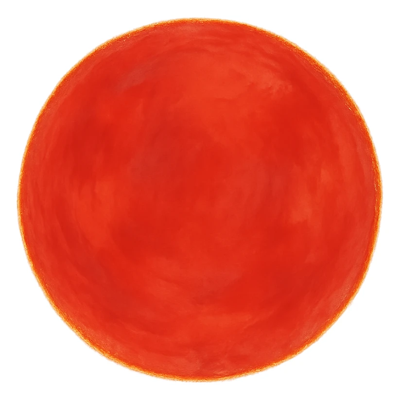 ghibli style red sun with no face sticker
