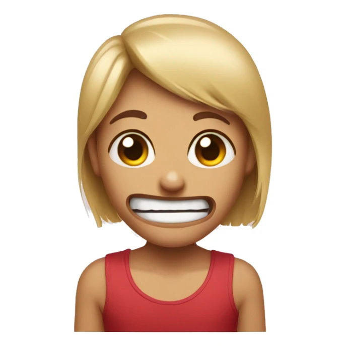 Face with heart eyes aggressively biting bottom lip sticker