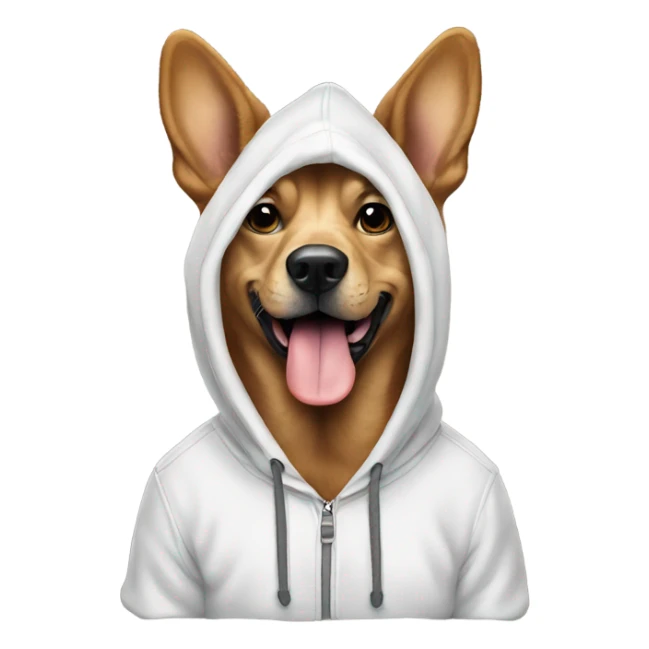 Dog wearning hoodie  sticker