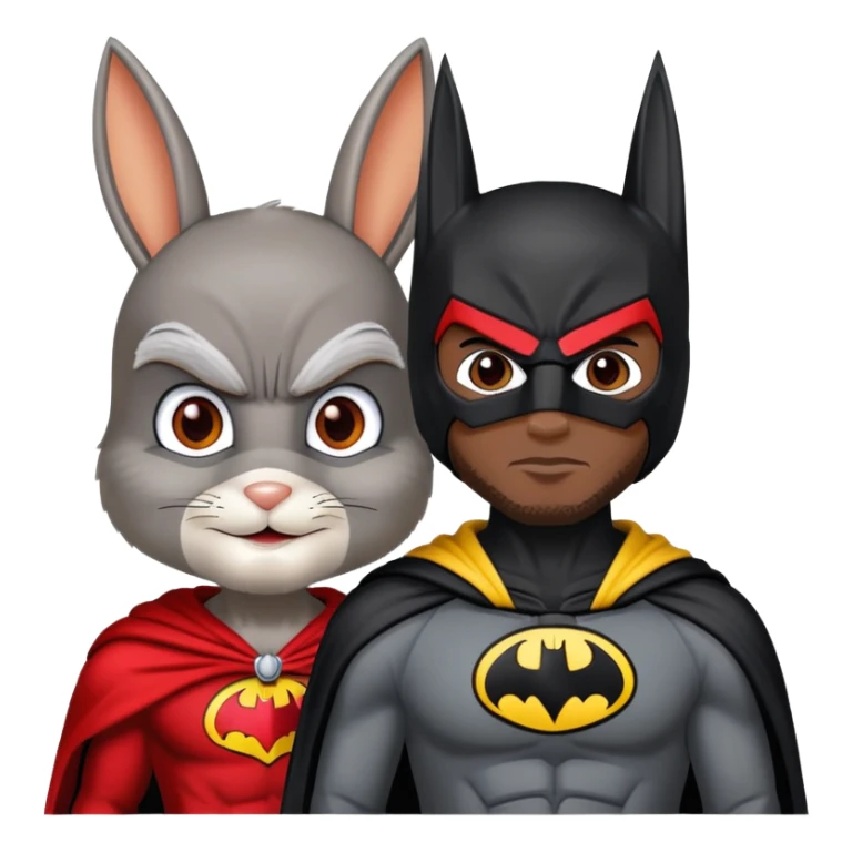 Bugs bunny as Batman LeBron James as robin sticker