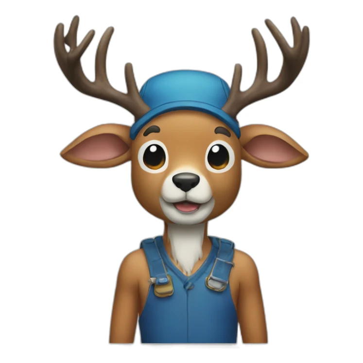 Chopper the deer with a blue nose from one piece sticker