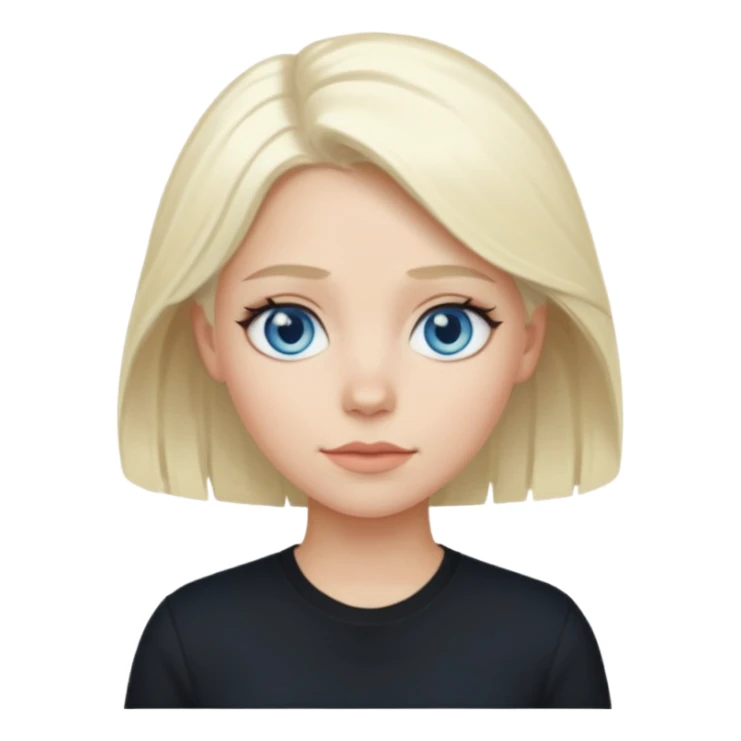 Emily Armstrong with platinum blonde hair, blue eyes sticker