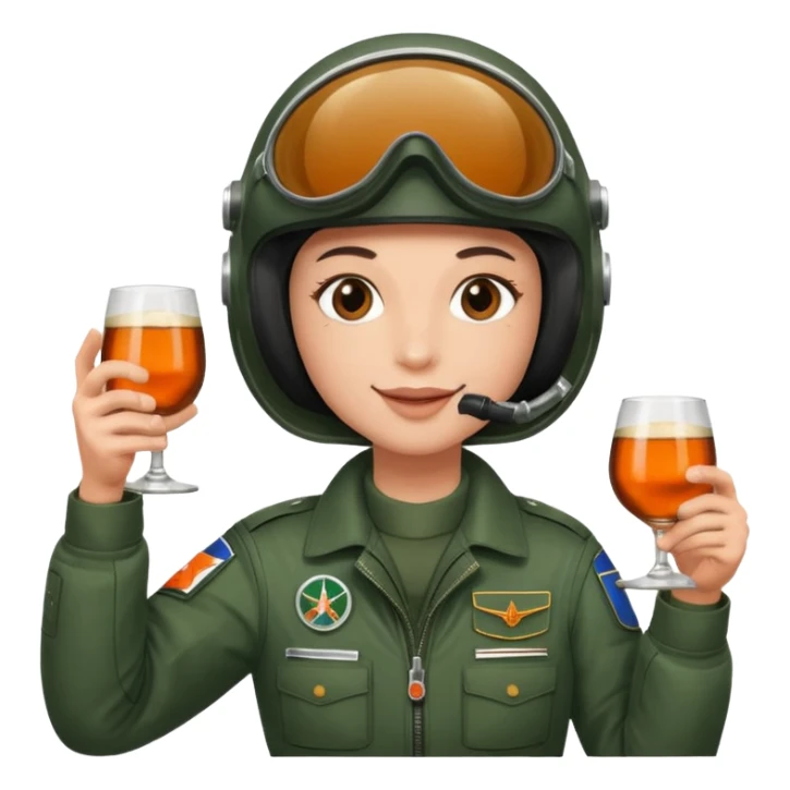 pilot a Jägermeister champion raising  glass saying Cheers! sticker