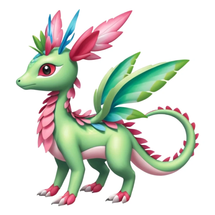 Shiny Exotic Flygon-Sylveon-Shaymin-Meganium-Hybrid-Creature sticker