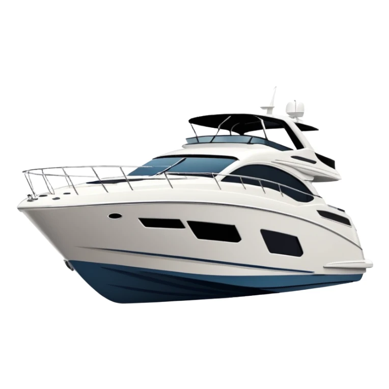 sea ray 500 yacht facing to the left on white background sticker