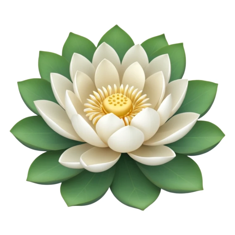 Flor de lótus Branca cada uma diferente  sticker