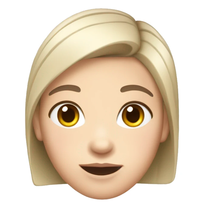 Girl tour guide with fair skin short black hair chubby face sticker