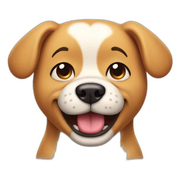 exited cartoon dog crying in love sticker