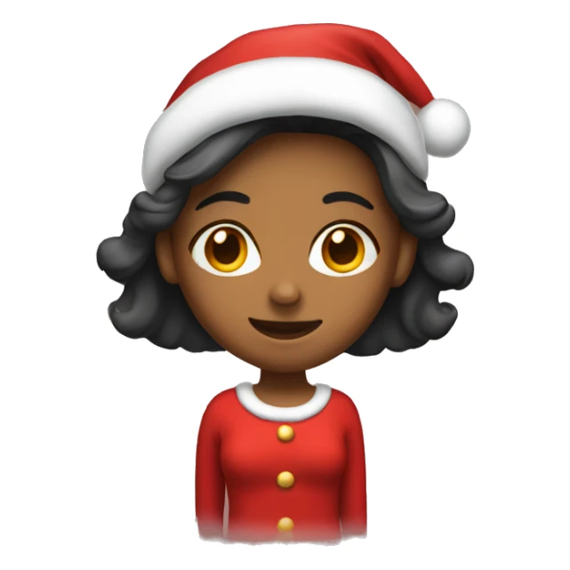 a girl in a santa suit sticker
