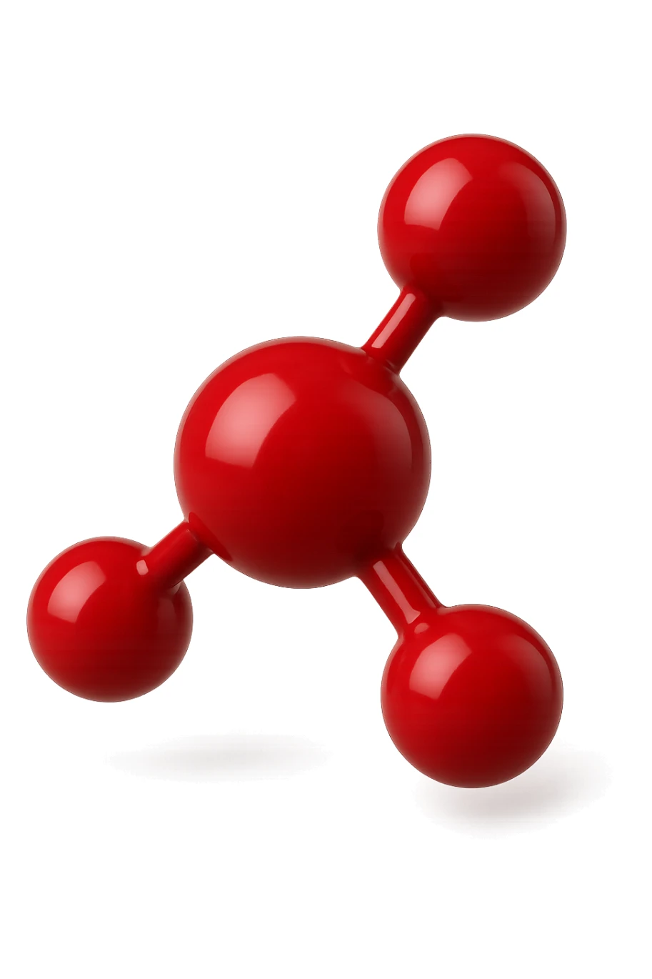 molecola chimica rossa, iperrealistico 4k, isolato su sfondo bianco, iperrealistico 4k, isolato su sfondo bianco sticker