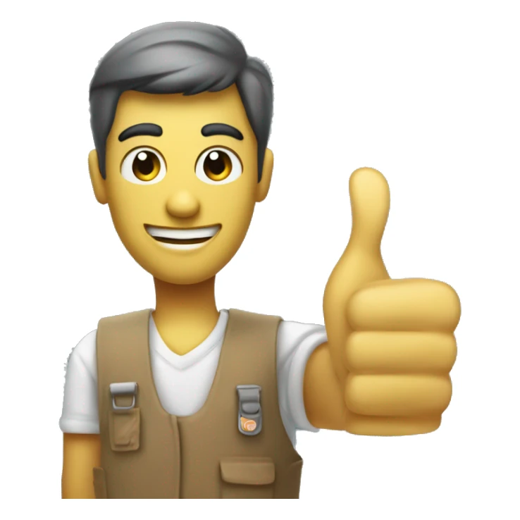 Giving Thumbs Up Next to Blank Signadmin giving thumbs up sticker