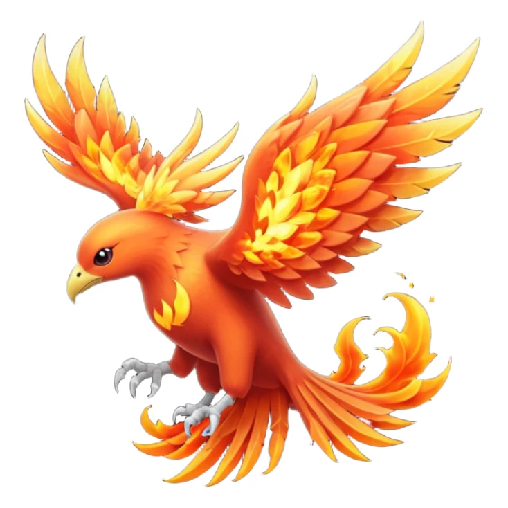 Pokemon legendary laranja and red crystal moltres sticker