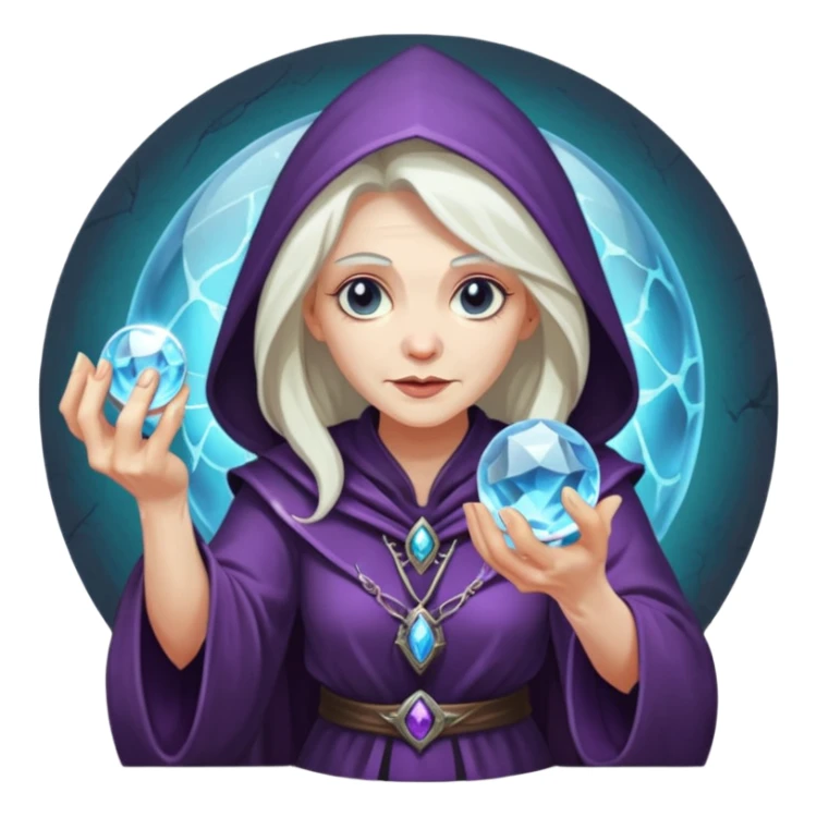 Old sorceress – Bent back, crystal ball





 sticker