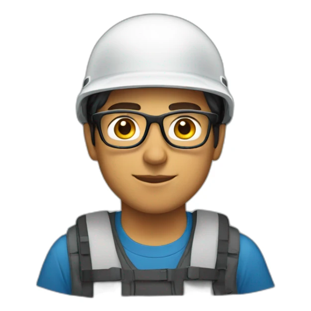 Young-man-hispanic-with-helmet-and-glasses sticker