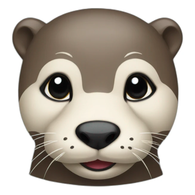 otter with a sign written madame truc sticker