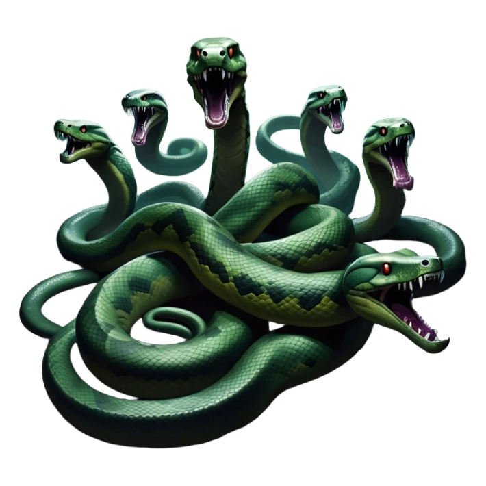 Thriller Movie Icon: A dramatic, close-up collage with sinister villains, a slithering anaconda, and zombie figures emerging from the shadows. Dark and moody atmosphere with eerie lighting, tension-filled elements. Transparent background. sticker