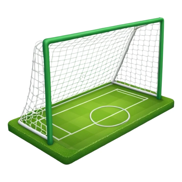 Haz una porteria de futbol y rodea con el poste sticker