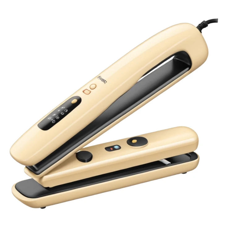 White color Hair straightener sticker