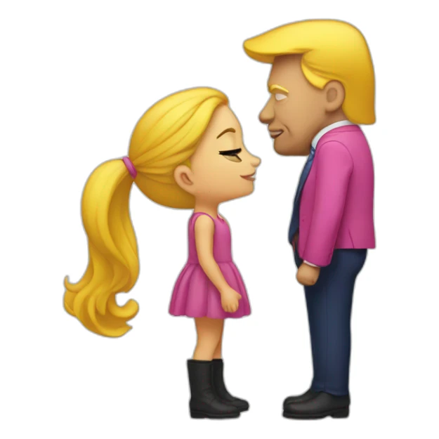 trump kissing his daughter, positivity, inclusiveness sticker