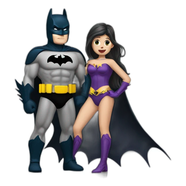 Batman with qui embrasse une sirène sticker