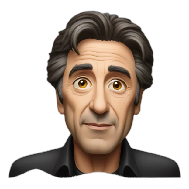 al pacino making a line of flour on the table sticker