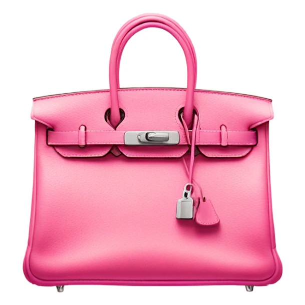 Hermes Birkin bag in pink colour  sticker