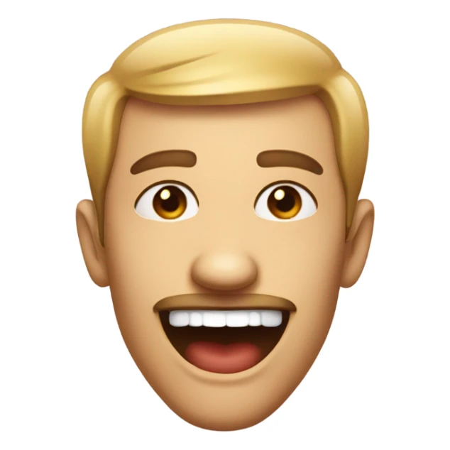 Smirking and bitting lip emoji sticker