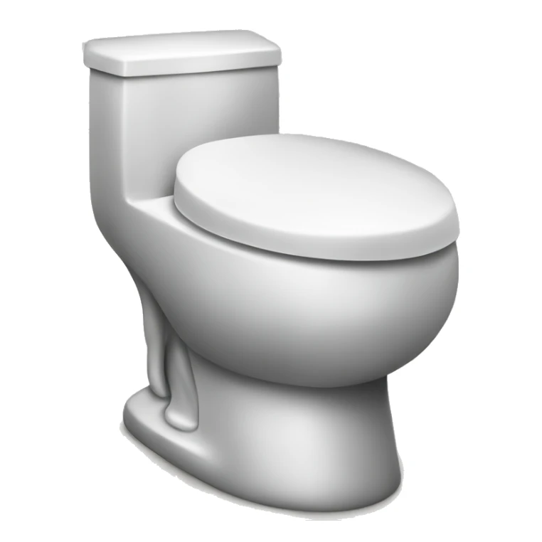 toilet with head poping out with huh? sticker