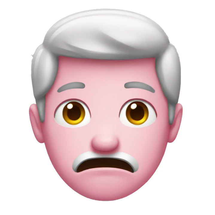 pink frown emoji sticker