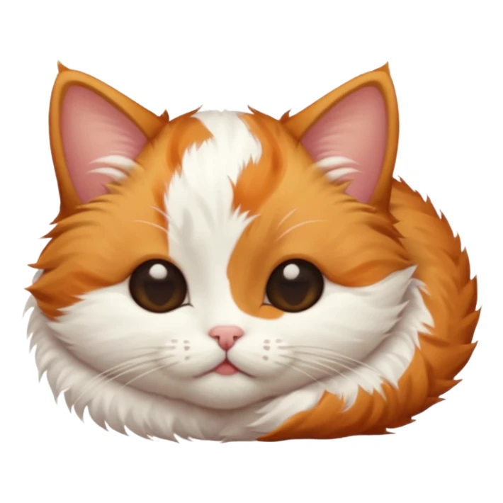 ginger and white small cat upside down with eyes closed sticker