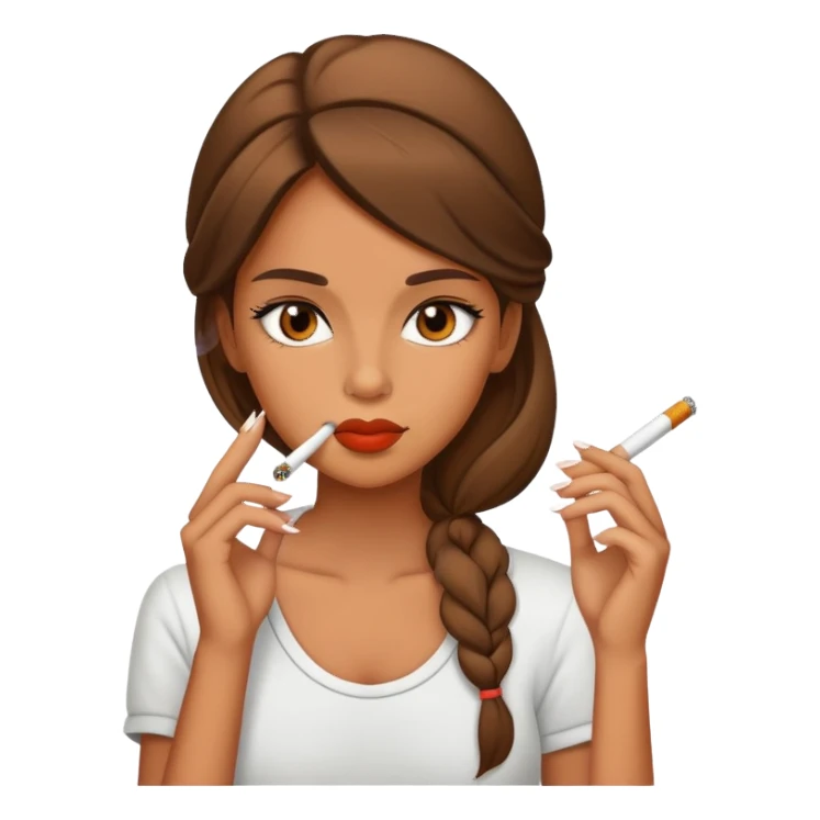 girl smoking cigarrete  sticker