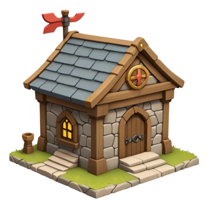 3D Clash of Clans look Town Hall sticker