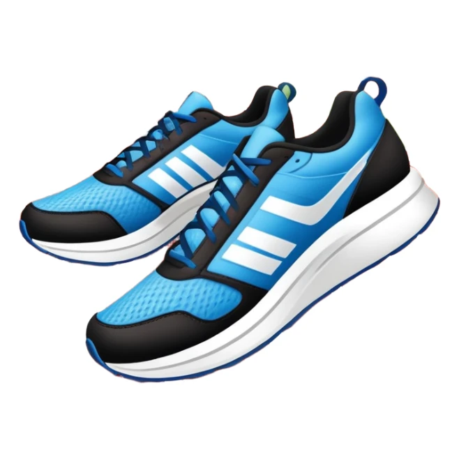 An icon featuring a pair of running shoes in the foreground on a red running track with white lane markings. The background showcases a grand stadium filled with cheering fans, bright floodlights, and a clear blue sky. Transparent background highlights the spirit of professional running. sticker