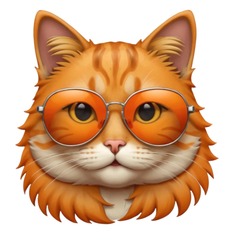Cat wearing sunglasses sticker