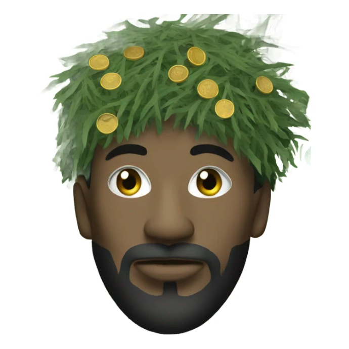 Man in a ghillie suit made of money sticker