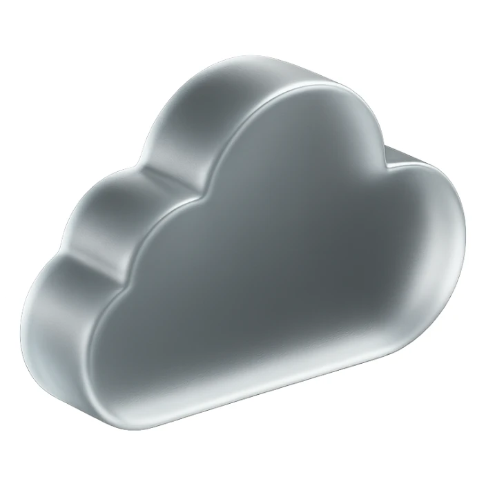 a simple cloud icon in matte glass style sticker
