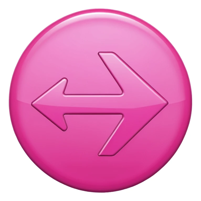 fleche directioelle de couleur rose sous forme de bouton sticker