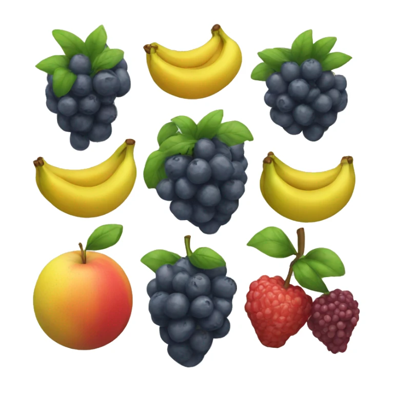 fruits bunched together, at least 7 fruits  sticker