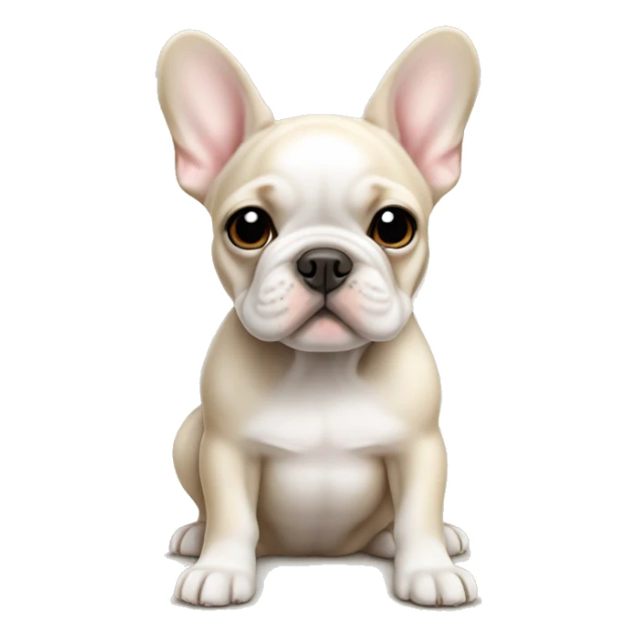 Beige but whiter French bulldog puppy  sticker