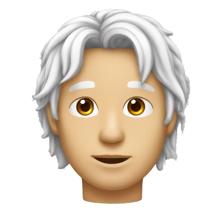 Ragazzo, white, capelli ricci lunghi sopra e corti ai lati, orecchini a cerchio in entrambe le orecchie, septum al naso  sticker