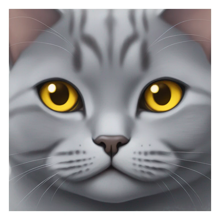 Lilas Tbby British Shorthair with yellow eyes sticker