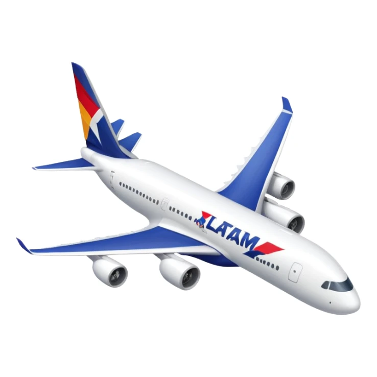 creame un avión de latam sticker