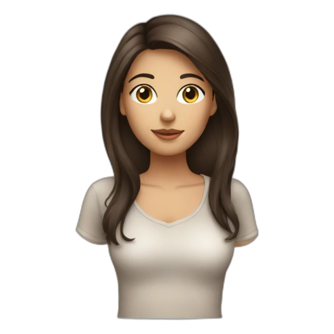 brunette-girl-wearing-a-seethrough-shirt sticker
