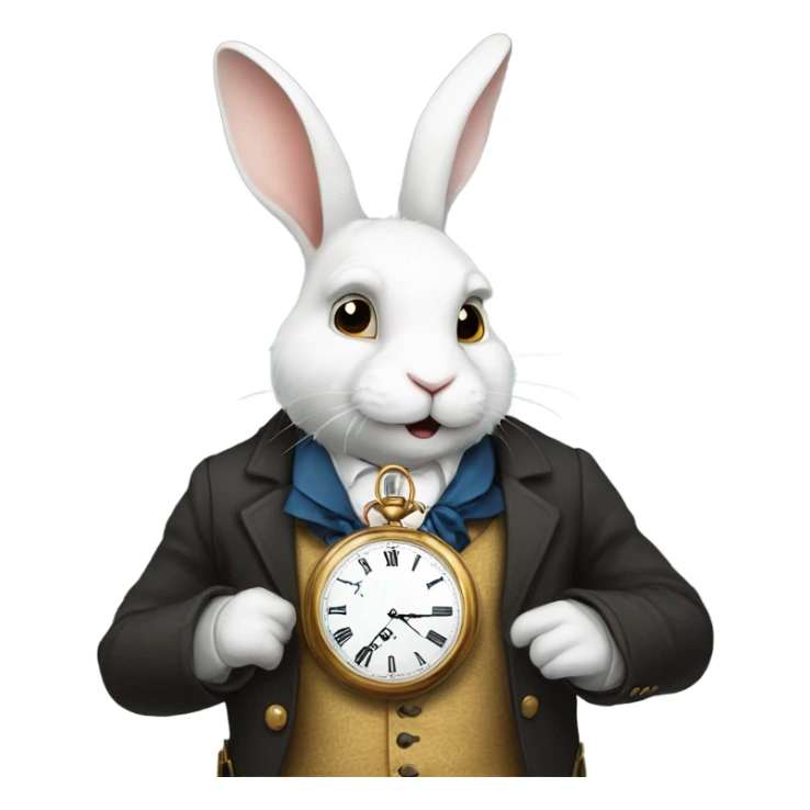 white rabbit alice in wonderland sticker