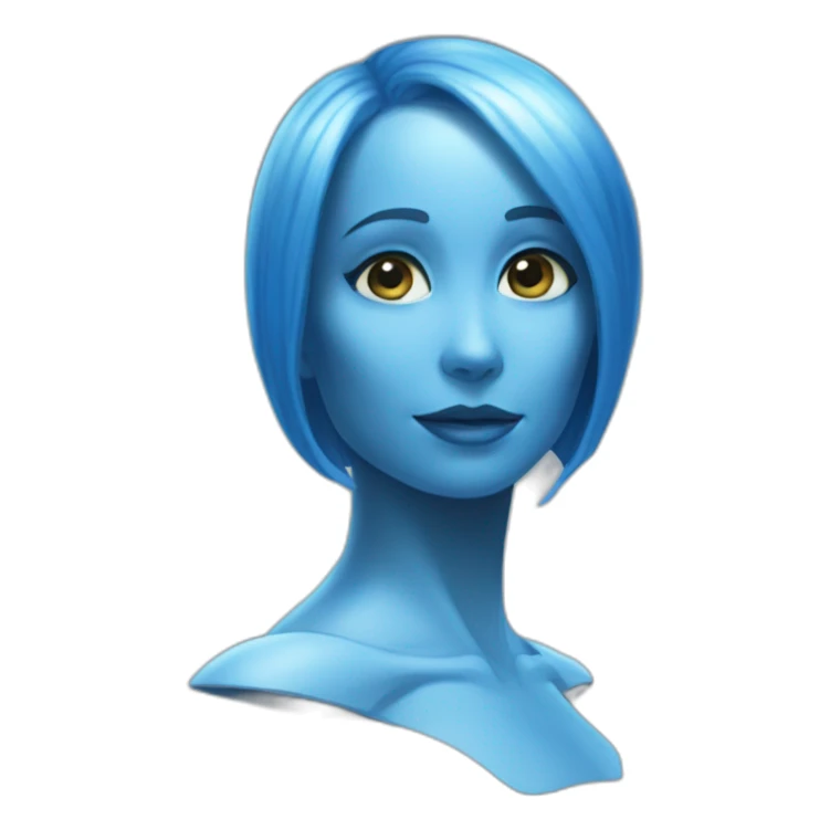 Blue cortana hologram sticker