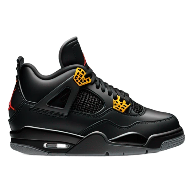Jordan 4 shoes black cats sticker