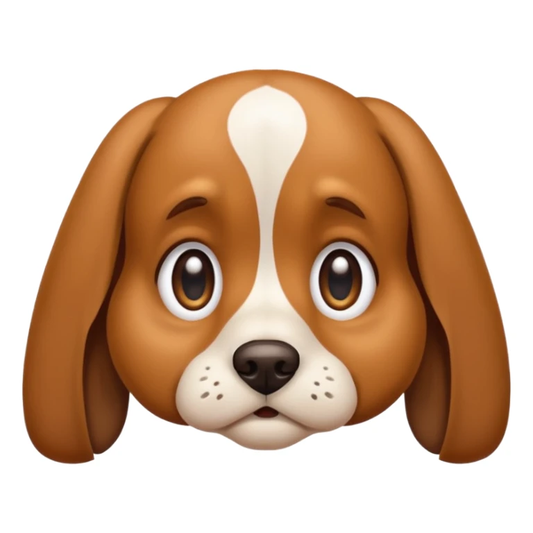 face of cute sad dog with big bright eyes sticker