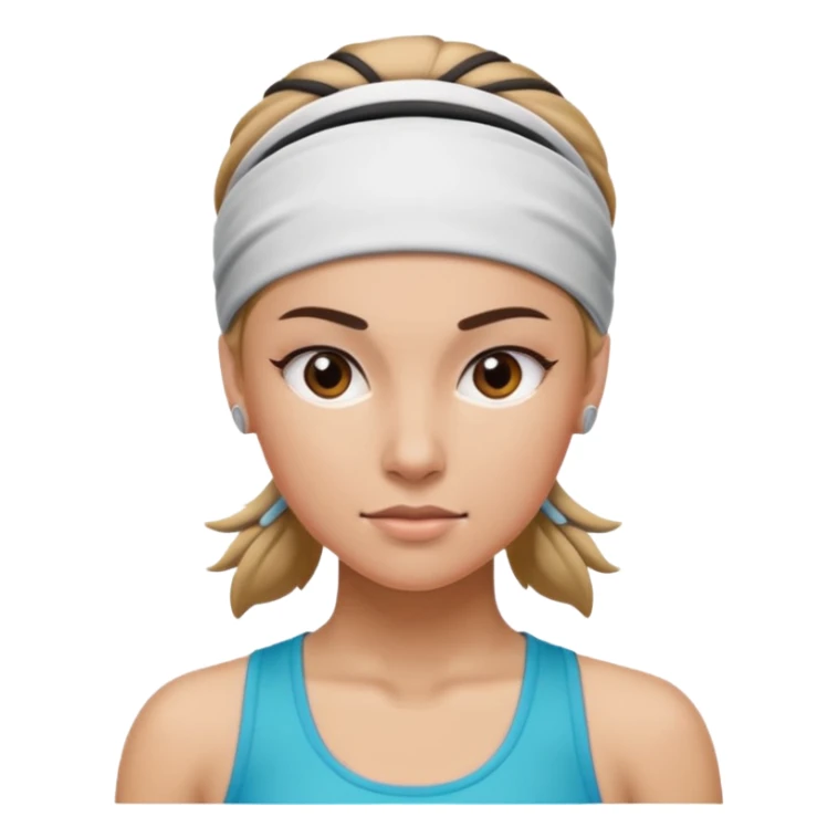 sportive woman with headband

 sticker